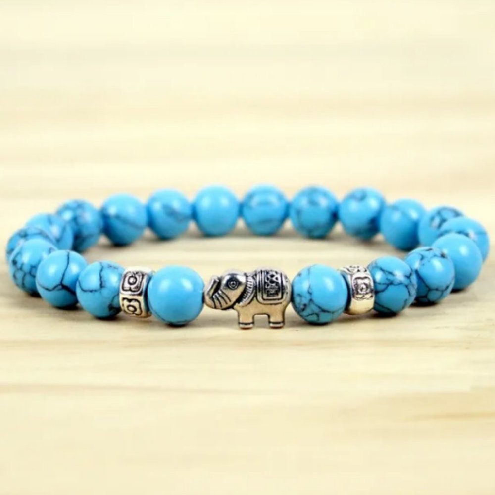 Turquoise Bracelet,Elephant Bracelet,Turquoise Elephant Bracelet,Men,Women